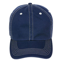 Paramount Apparel Navy Contrast Stitching Garment Washed Cap