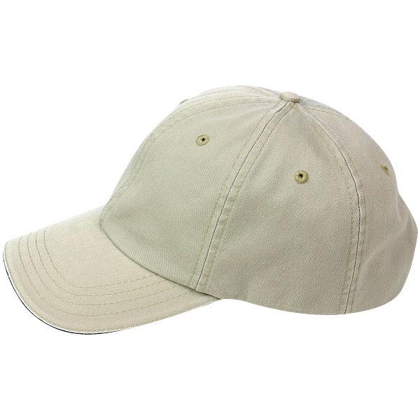 Paramount Apparel Khaki/Black Contrasting Sandwich Visor Garment Washed Cap