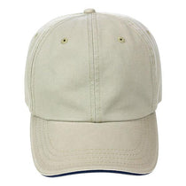 Paramount Apparel Navy/Stone Contrasting Sandwich Visor Garment Washed Cap