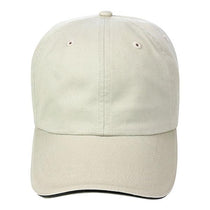 Paramount Apparel Stone/Charcoal Contrasting Sandwich Visor Garment Washed Cap
