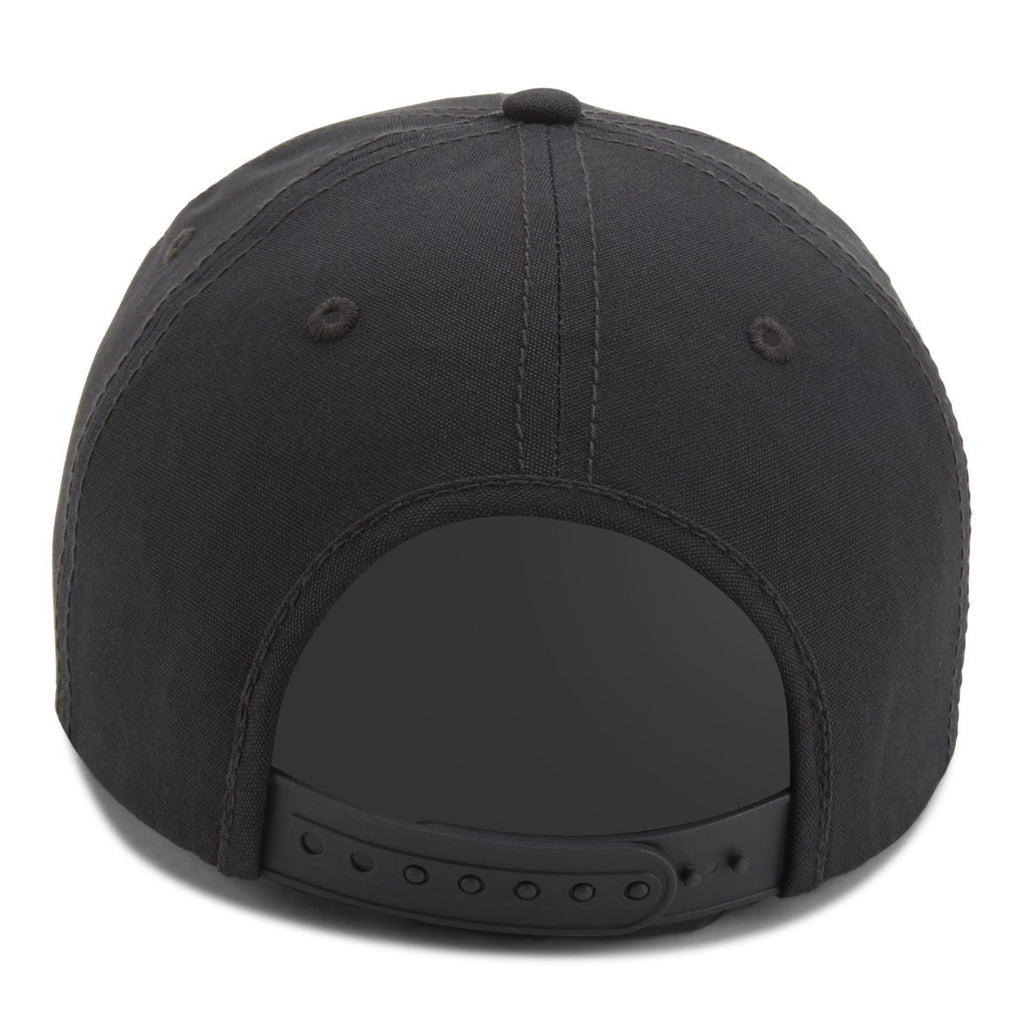 Paramount Apparel Black Canvas Flat Bill Cap