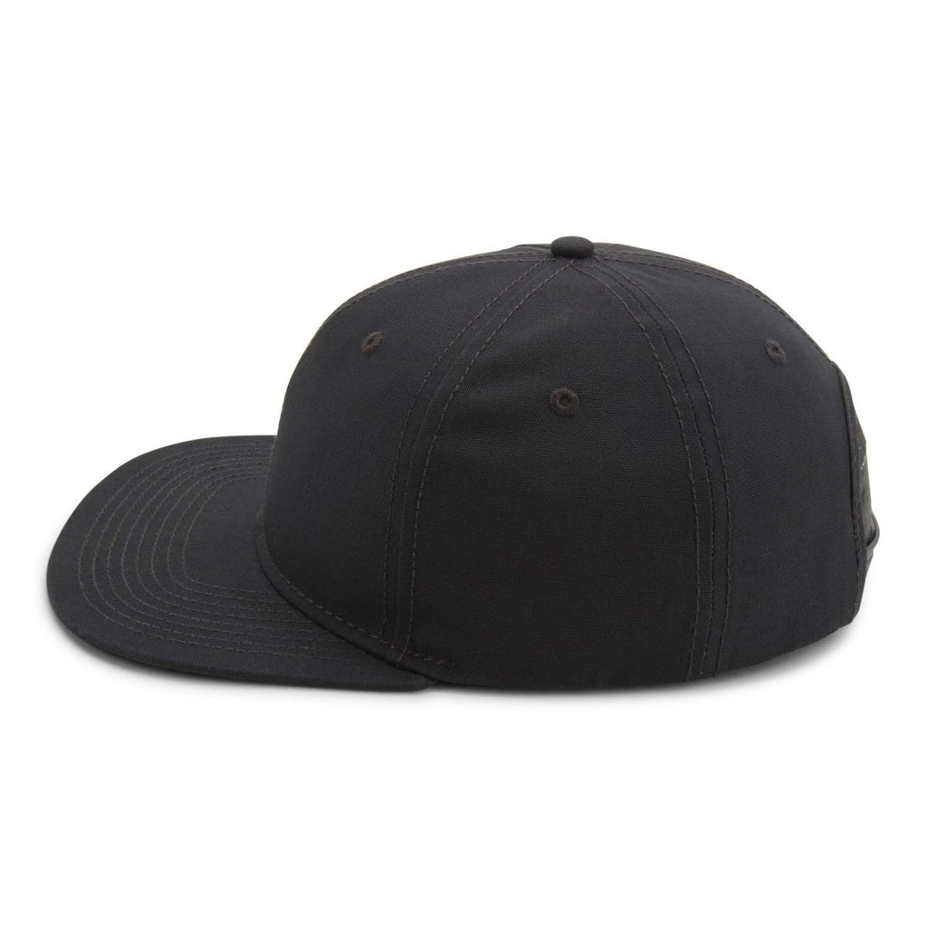 Paramount Apparel Black Canvas Flat Bill Cap