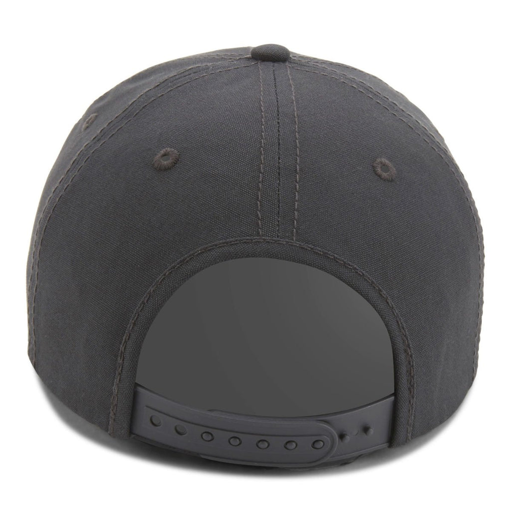 Paramount Apparel Charcoal Canvas Flat Bill Cap