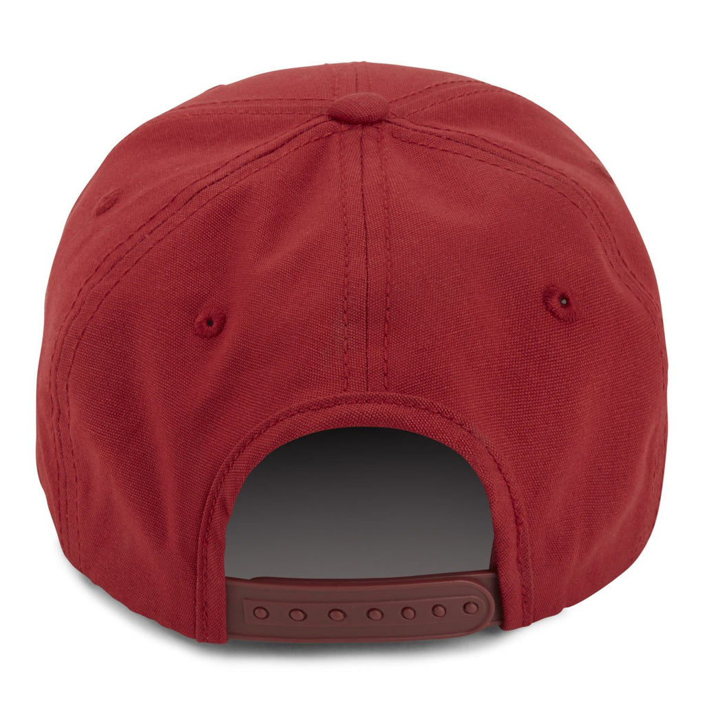 Paramount Apparel Red Canvas Flat Bill Cap