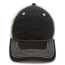 Paramount Apparel Black/Ivory Heavy Washed Cap