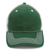 Paramount Apparel Dark Green/White Heavy Washed Cap