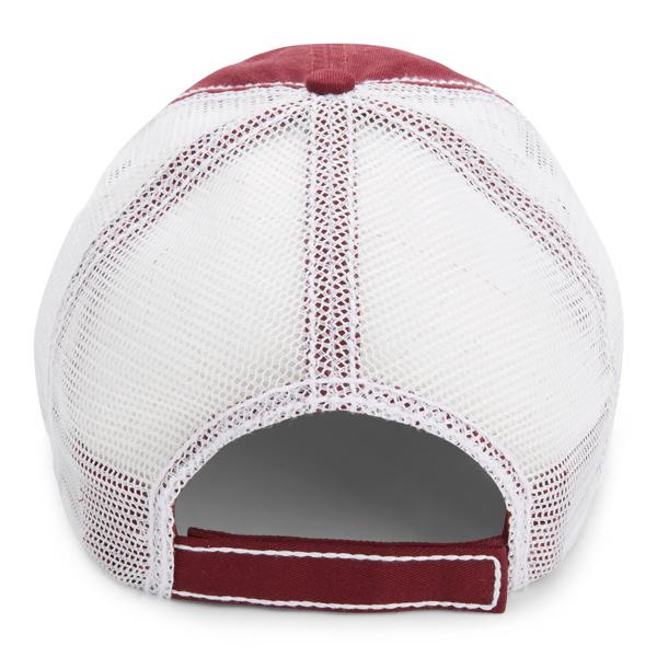 Paramount Apparel Maroon/White Heavy Washed Cap