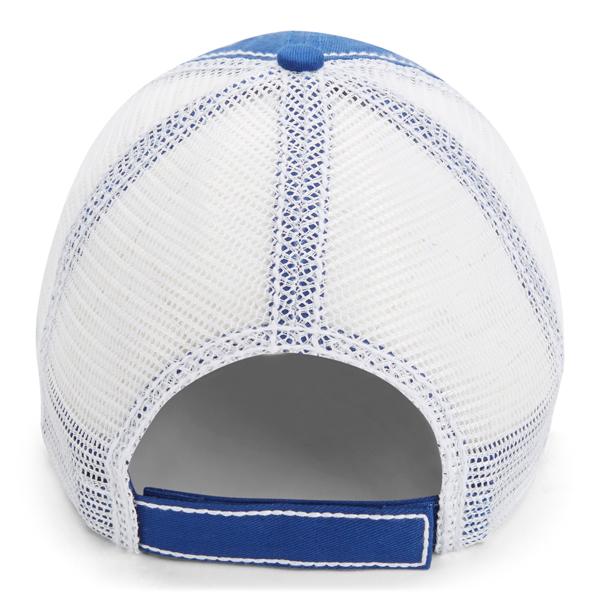 Paramount Apparel Royal/White Heavy Washed Cap