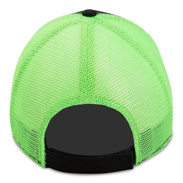Paramount Apparel Black/Neon Green Washed Soft Mesh Cap