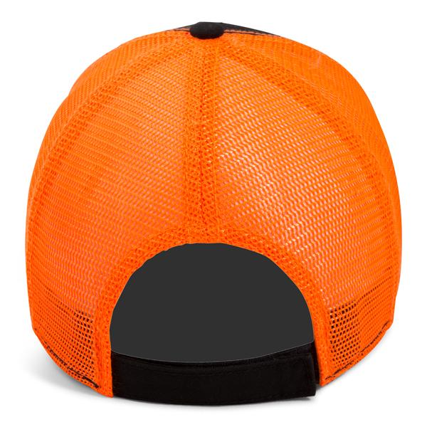 Paramount Apparel Black/Neon Orange Washed Soft Mesh Cap