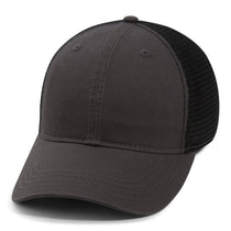 Paramount Apparel Charcoal/Black Washed Soft Mesh Cap