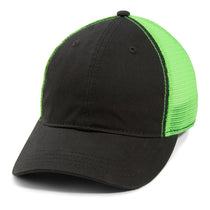 Paramount Apparel Charcoal/Neon Green Washed Soft Mesh Cap