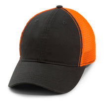 Paramount Apparel Charcoal/Neon Orange Washed Soft Mesh Cap