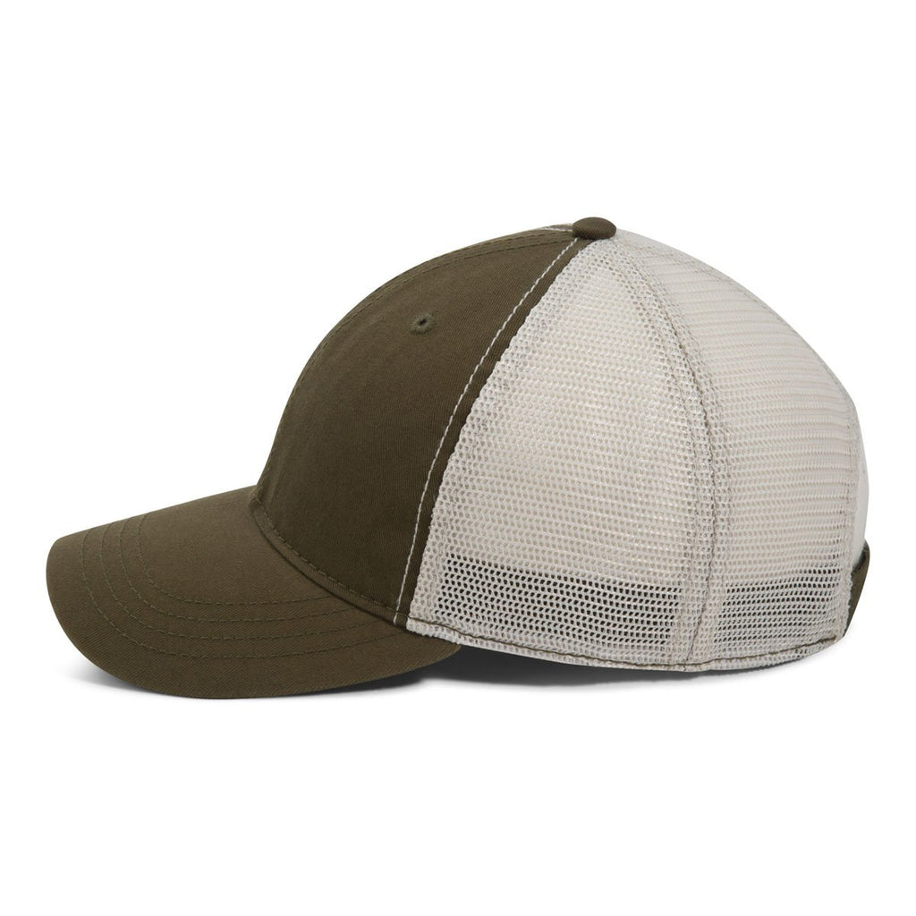 Paramount Apparel Earth Olive/Ivory Washed Soft Mesh Cap