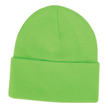 Paramount Apparel Neon Green Bright Cuff Knit Beanie