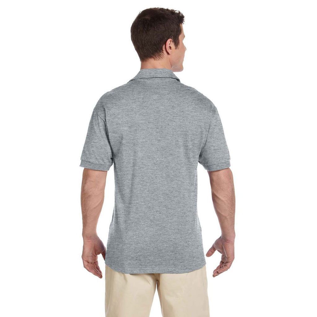 Jerzees Men's Athletic Heather 6.1 Oz. Heavyweight Cotton Jersey Polo