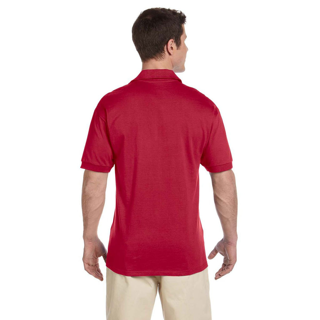Jerzees Men's True Red 6.1 Oz. Heavyweight Cotton Jersey Polo