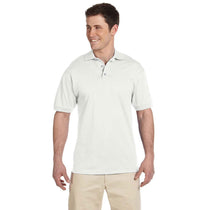 Jerzees Men's White 6.1 Oz. Heavyweight Cotton Jersey Polo
