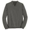 Port Authority Men's Grey Steel Zephyr V-Neck Pullover