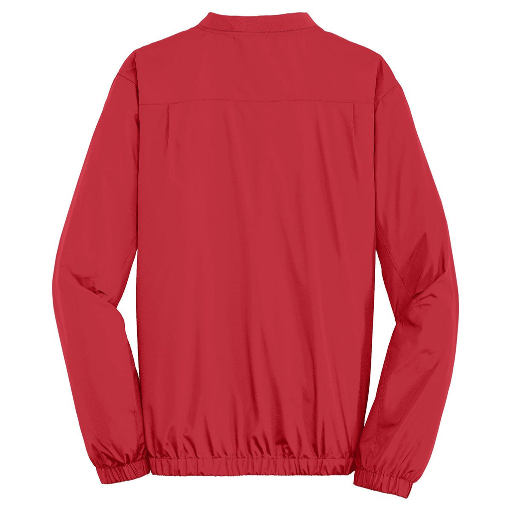 Port Authority Men's Rich Red Zephyr V-Neck Pullover