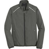 Port Authority Men's Grey Steel/Deep Black Zephyr Reflective Hit Full-Zip Jacket