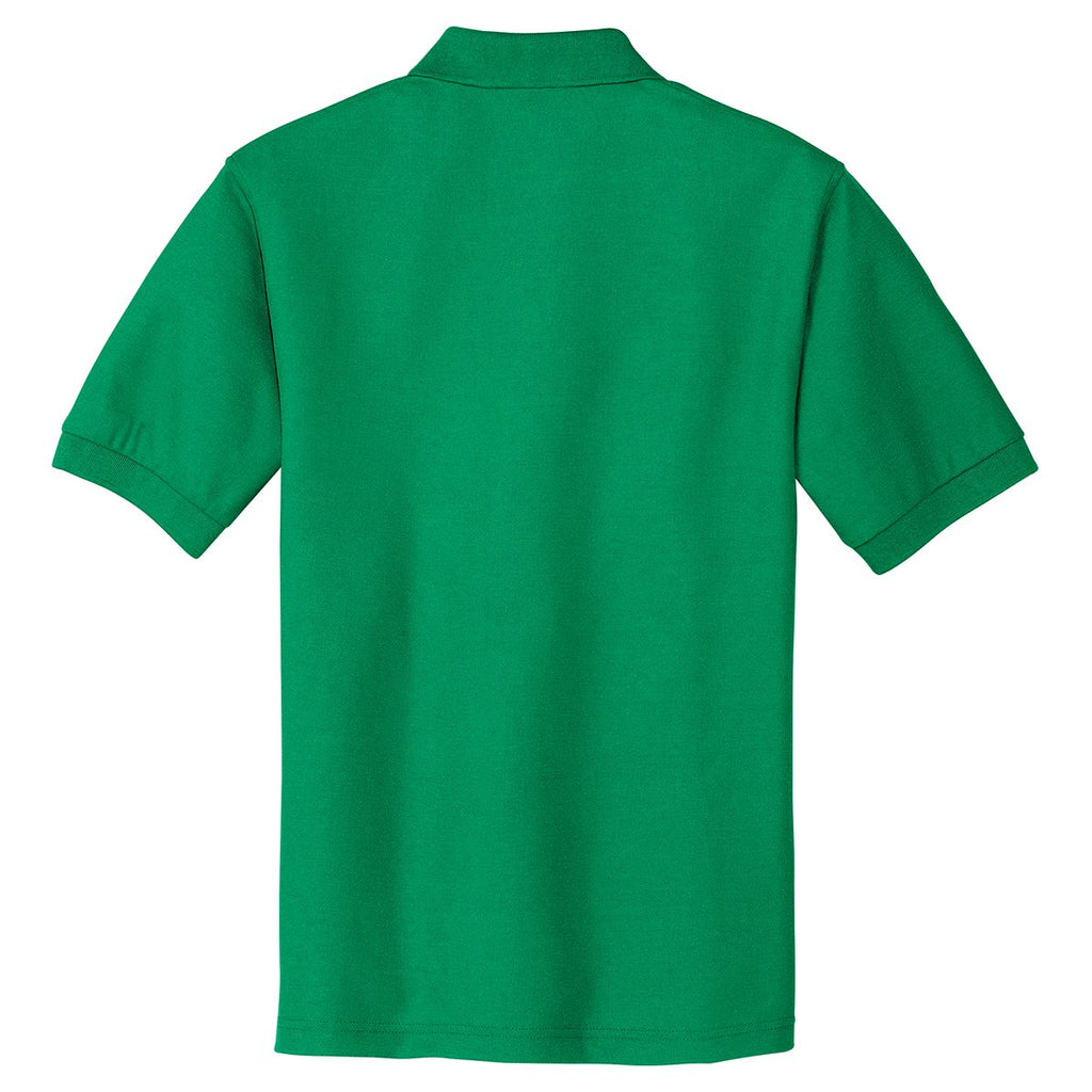 Port Authority Men's Court Green Extended Size Silk Touch Polo
