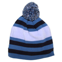 AHEAD Surf/Navy/White Toque Multi-Strip with Pom Cap