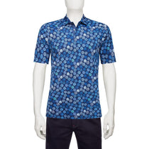Bugatchi Men's Dot Navy Three Button Self Collar