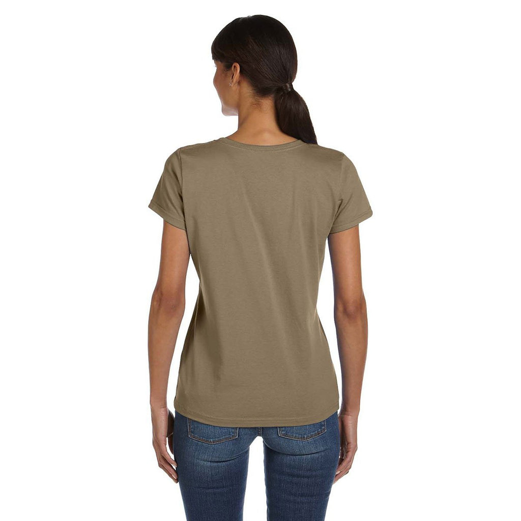 Fruit of the Loom Women's Khaki 5 oz. HD Cotton T-Shirt