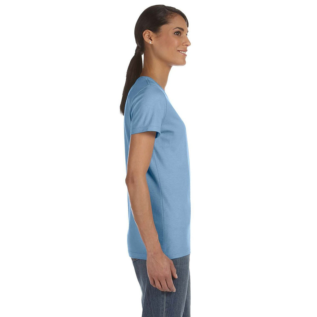 Fruit of the Loom Women's Light Blue 5 oz. HD Cotton T-Shirt