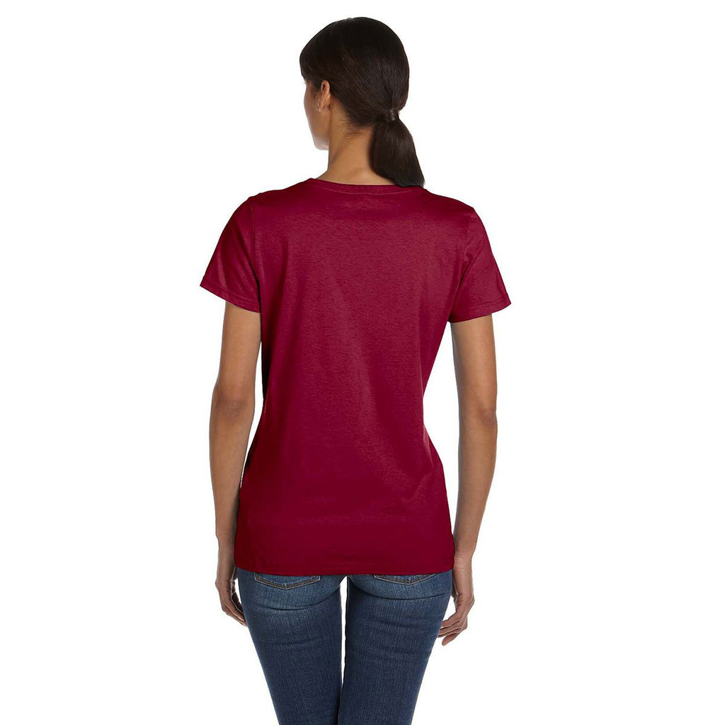 Fruit of the Loom Women's Maroon 5 oz. HD Cotton T-Shirt