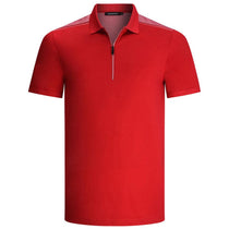 Bugatchi Men's Ruby Short Sleeve Half Zip Polo Collar