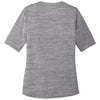 Port Authority Women's Graphite/White Stretch Heather Open Neck Top