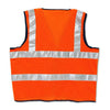 OccuNomix Men's Orange High Visibility Premium Mesh Dual Stripe Safety Vest