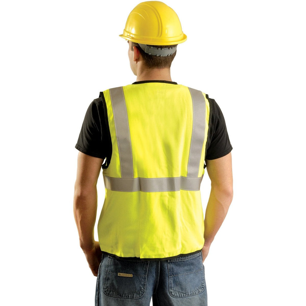 OccuNomix Men's Yellow High Visibility Classic Solid Standard Safety Vest