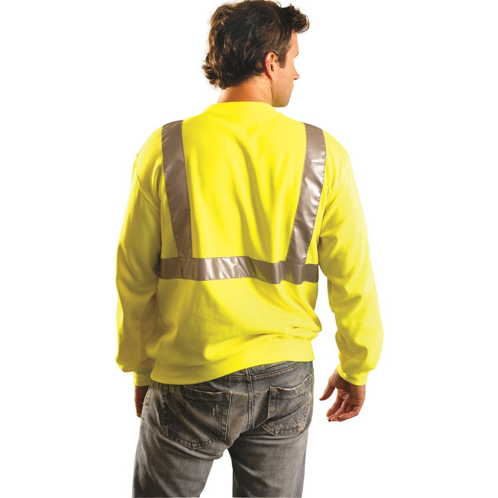 OccuNomix Men's Yellow Classic Lightweight Crew Neck Sweatshirt