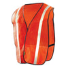 OccuNomix Men's Orange Value Mesh Silver Reflective Vest