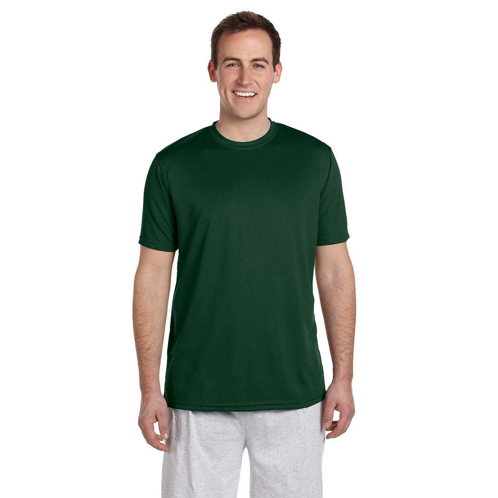 Harriton Men's Dark Green 4.2 oz. Athletic Sport T-Shirt