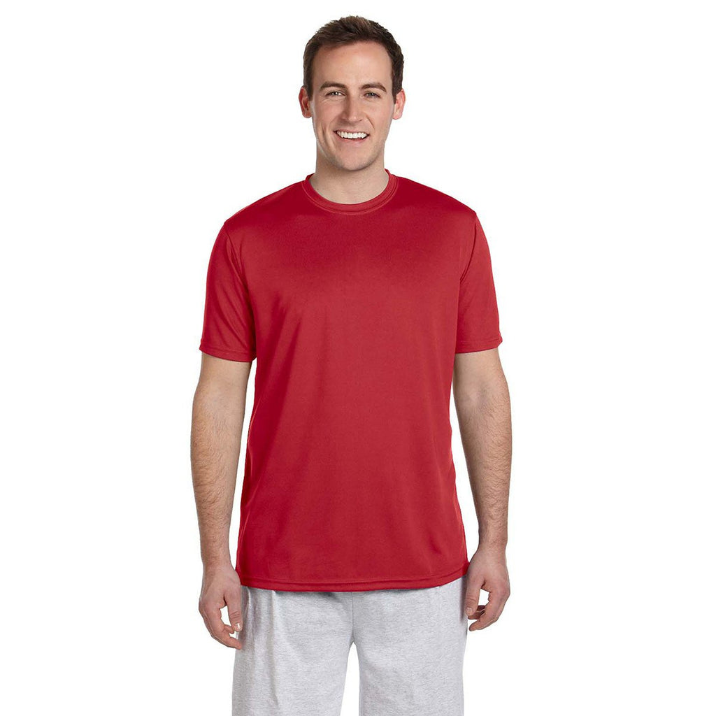 Harriton Men's Red 4.2 oz. Athletic Sport T-Shirt