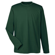 Harriton Men's Dark Green 4.2 oz. Athletic Sport Long-Sleeve T-Shirt