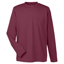 Harriton Men's Maroon 4.2 oz. Athletic Sport Long-Sleeve T-Shirt