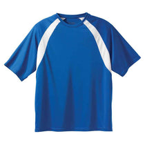 Harriton Men's True Royal/White 4.2 oz. Athletic Sport Colorblock T-Shirt