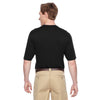 Harriton Men's Black Short-Sleeve Performance Henley