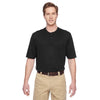 Harriton Men's Black Short-Sleeve Performance Henley