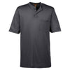 Harriton Men's Dark Charcoal Short-Sleeve Performance Henley