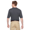 Harriton Men's Dark Charcoal Short-Sleeve Performance Henley