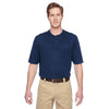 Harriton Men's Dark Navy Short-Sleeve Performance Henley