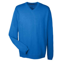 Harriton Men's True Royal Pilbloc V-Neck Sweater
