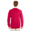 Harriton Men's Red Pilbloc V-Neck Button Cardigan Sweater