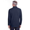 Harriton Men's Dark Navy StainBloc Pique Fleece Pullover Jacket